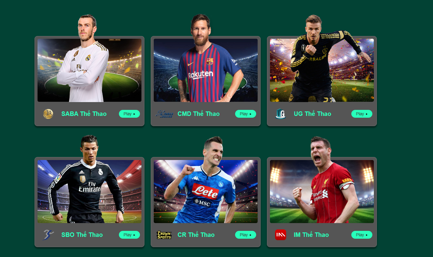 Thể Thao OK365 - Sân Chơi Cá Cược Thể Thao Đỉnh Cao 2025 1 Sảnh thể thao Ok365 có các phòng cược từ SABA, CMD đến IM, UG, SBO,...